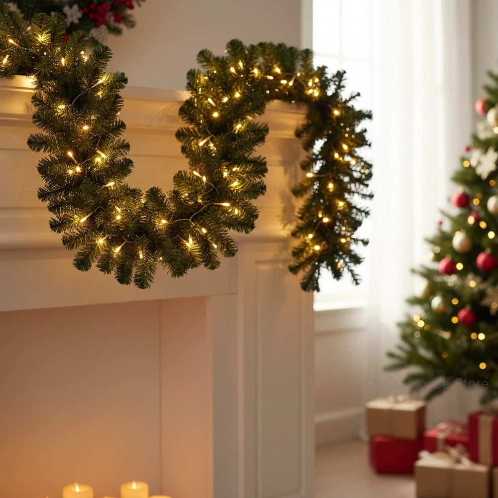 Artificial Pine Rattan Christmas Garland, 2.7 m - PVC