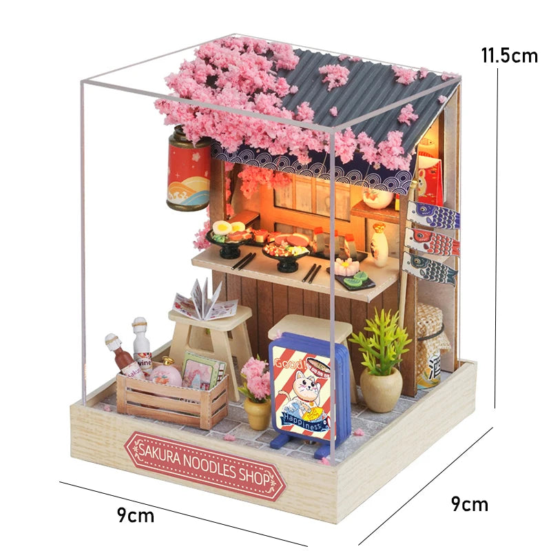 Kitten Miniature House, Wooden 3D Puzzle Kit - Wood