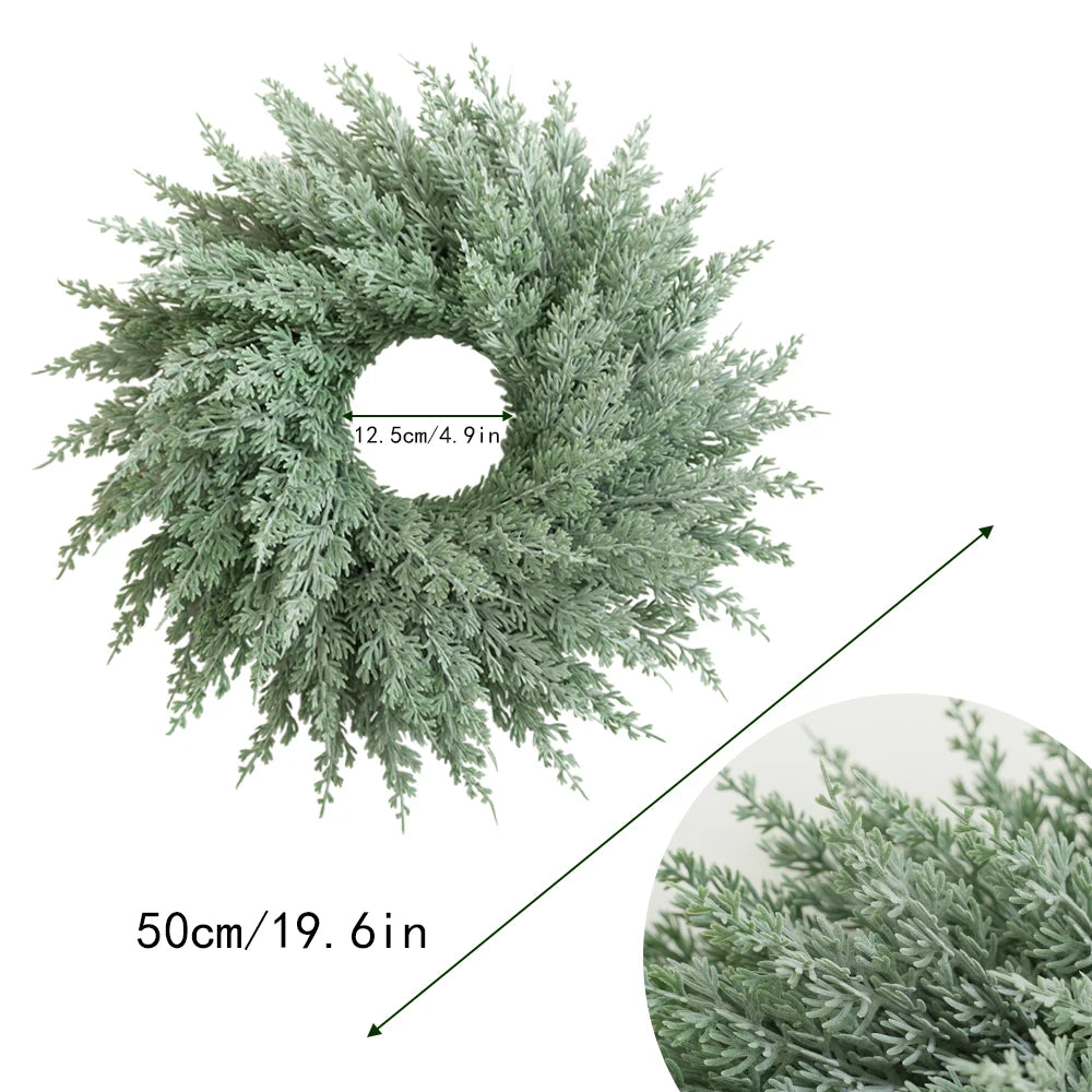 Artificial Cedar Christmas Wreath, Real Touch Needles