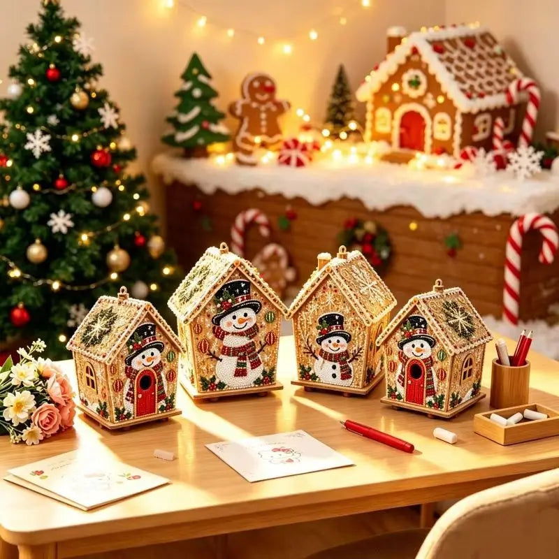 Pearl Art Christmas House Ornament Kit