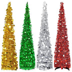 Foldable Spiral Tinsel Christmas Tree