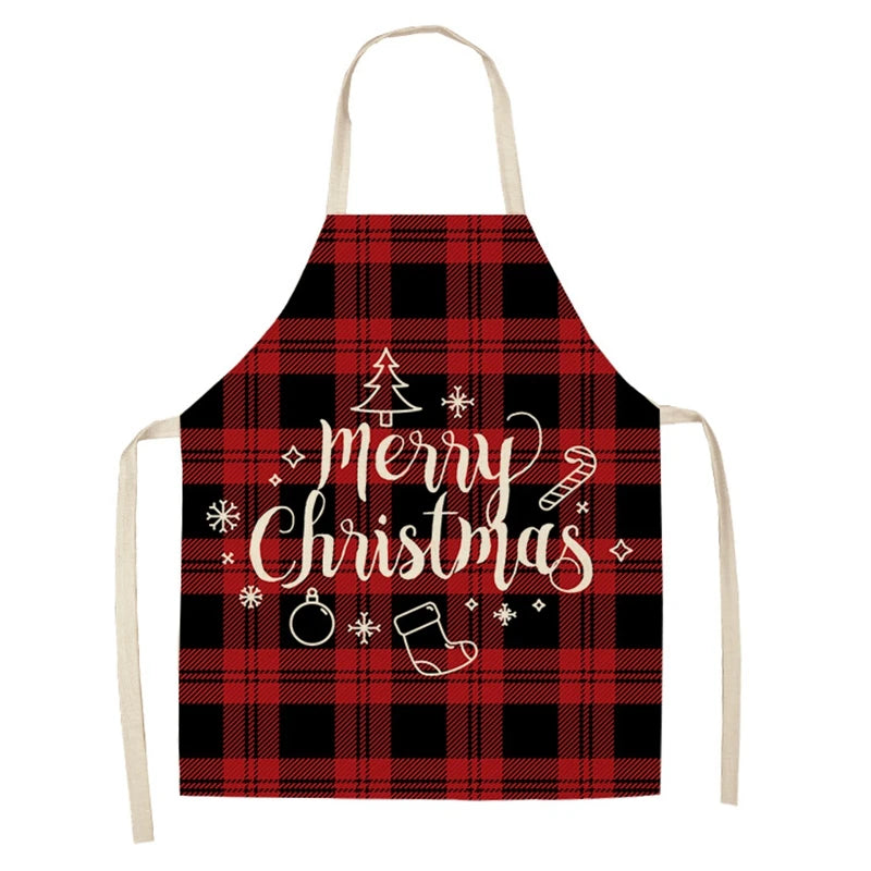 Red Tartan Christmas Apron