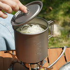 Titanium Camping Mug with Folding Handle - 220 ml to 750 ml - Other Base Metals