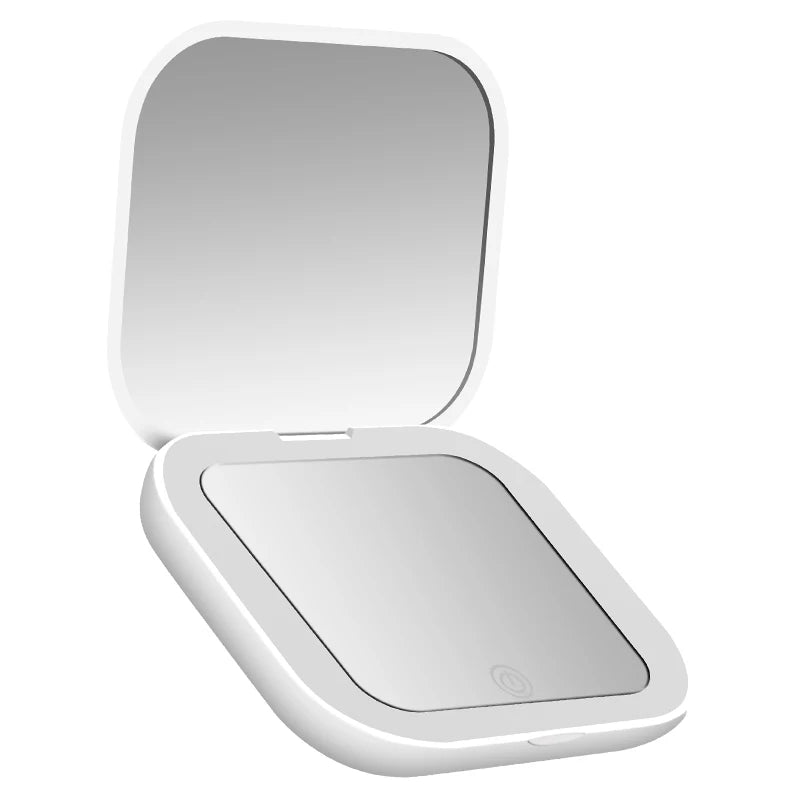LED Compact Makeup Mirror, Folding Pocket Size