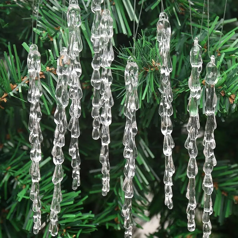 Acrylic Icicle Christmas Tree Ornaments