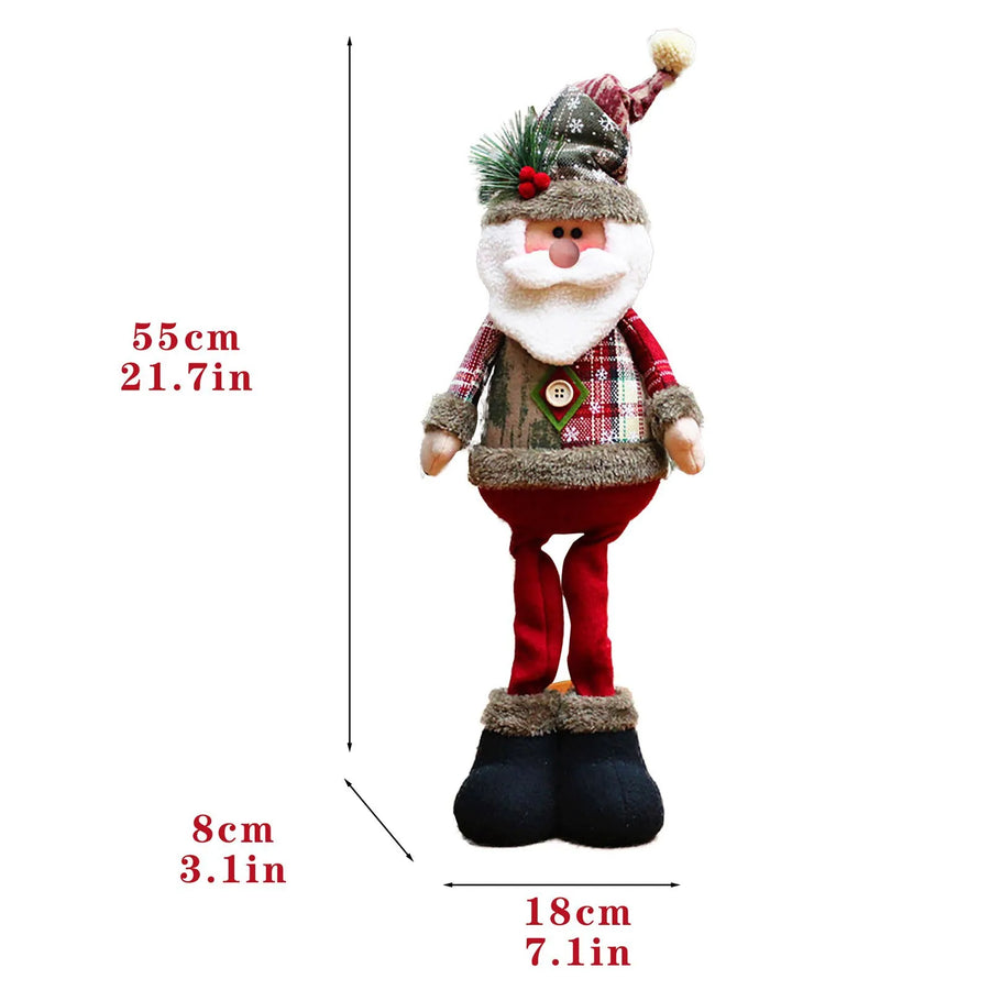 Long-Legged Plush Christmas Decorations, Santa, Snowman and Reindeer