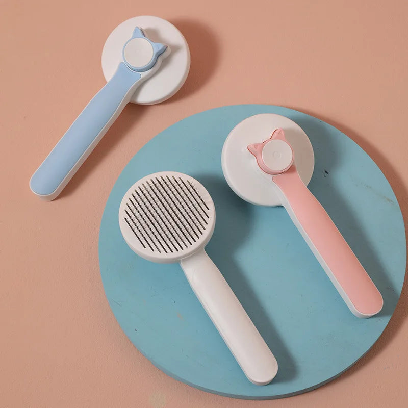 Self-Cleaning Slicker Brush, Retractable Bristles