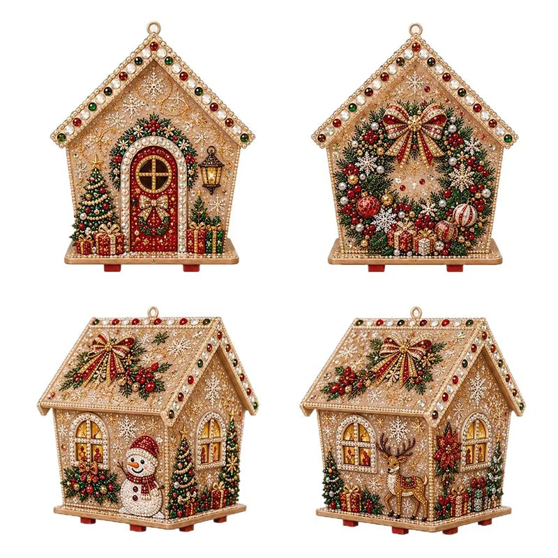 Pearl Art Christmas House Ornament Kit