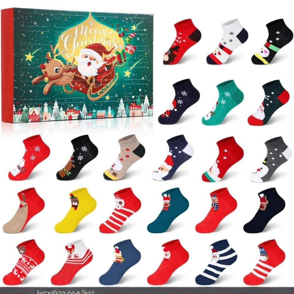 Christmas Socks Advent Calendar Gift Box