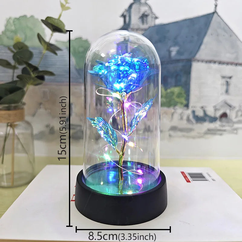 Eternal Rose Flower in Glass Cover Gift