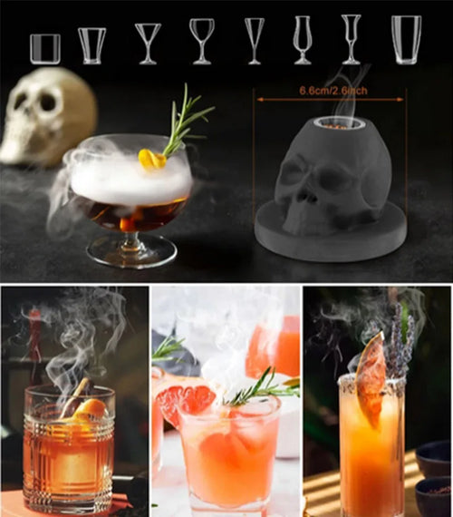 Ceramic Skull Cocktail Smoker Kit for Whiskey