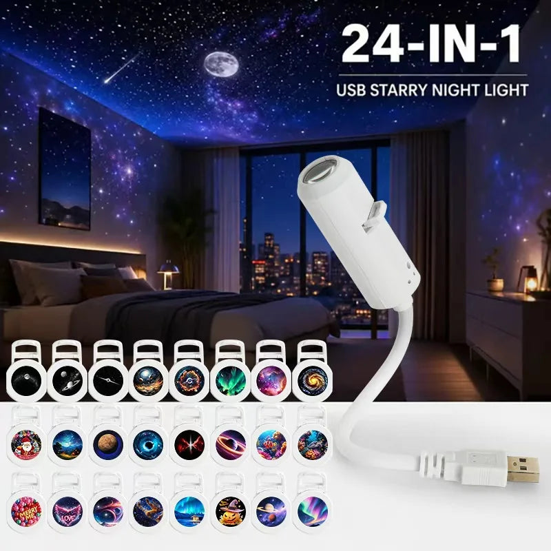 USB Starry Sky Projector Night Light