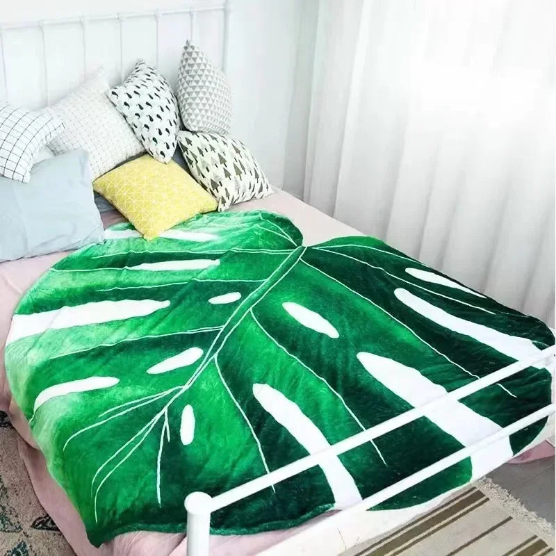 Leaf Shaped Throw Blanket - 100% Polyester
