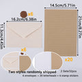 Letter Writing Set with Wax Seal Stickers - 32 pieces - Kraft brown