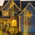 Santa Climbing Ladder Christmas LED Light