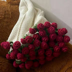 Flower Bouquet Knitted Throw Blanket - 100% Acrylic