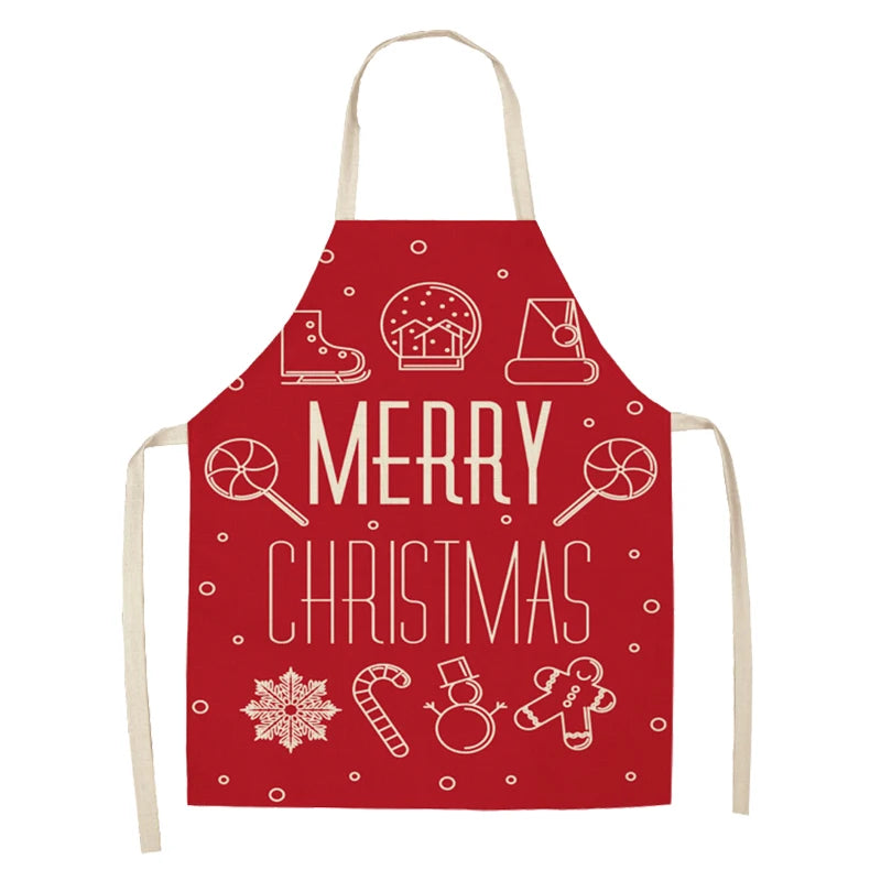 Red Tartan Christmas Apron