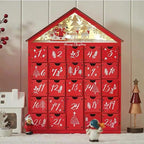 Wooden Village House Advent Calendar, 24 Drawers - Wood