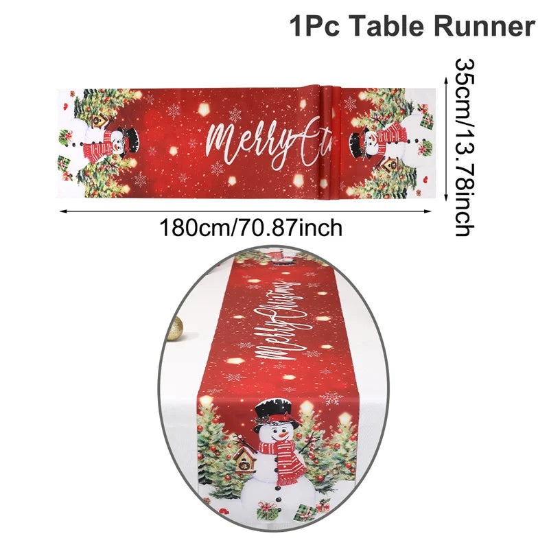 Santa Claus Christmas Table Runner