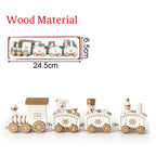 Wooden Christmas Train Ornament