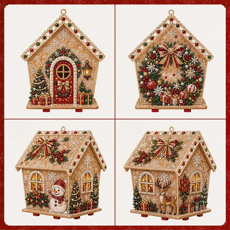 Pearl Art Christmas House Ornament Kit
