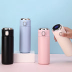 Stainless Steel Vacuum Flask with LED Temperature Display - 400 ml