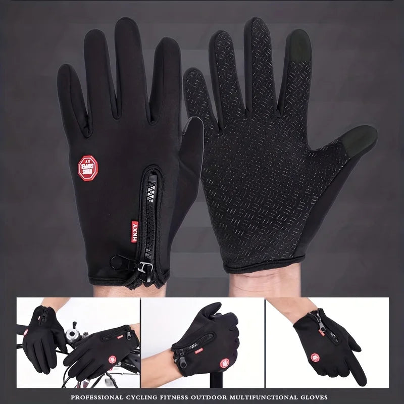 Unisex Touchscreen Winter Gloves, Knit - Polyester