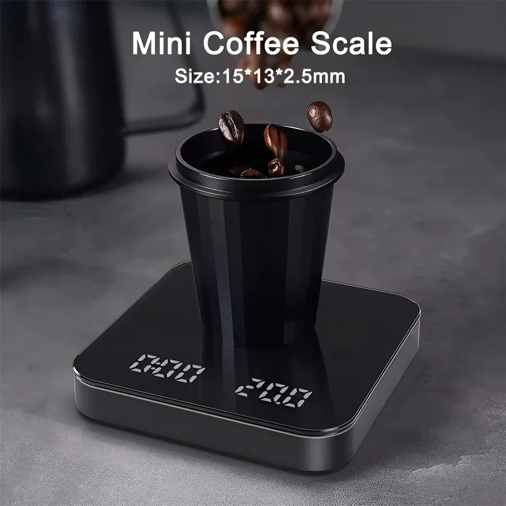 Digital Coffee Scale with Timer and LED Display - 3 kg - ABS