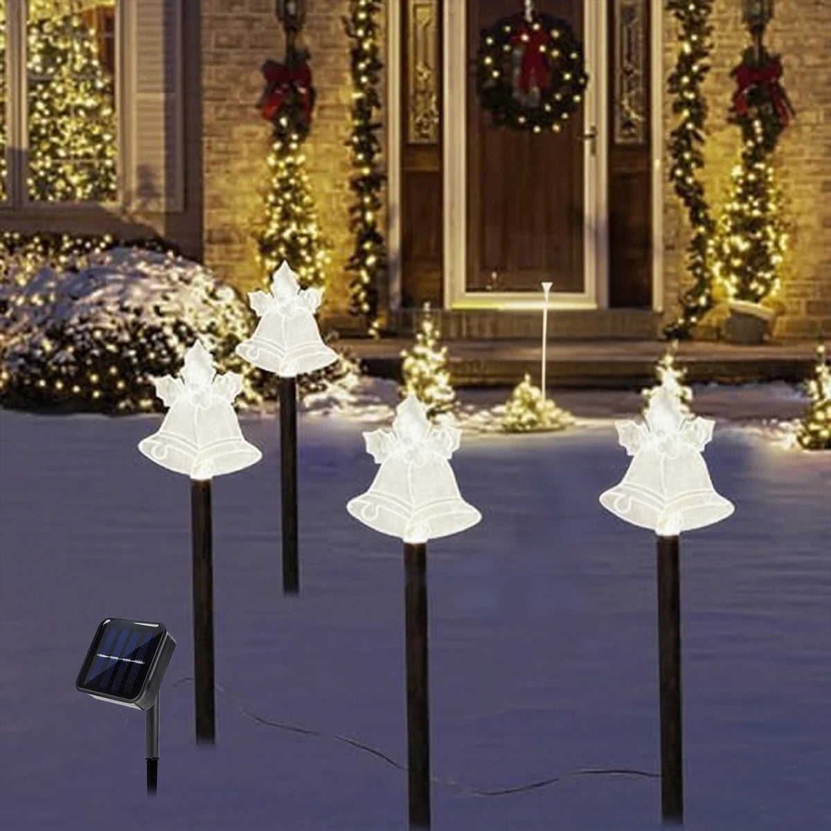 Solar Christmas Pathway Stake Lights - ABS