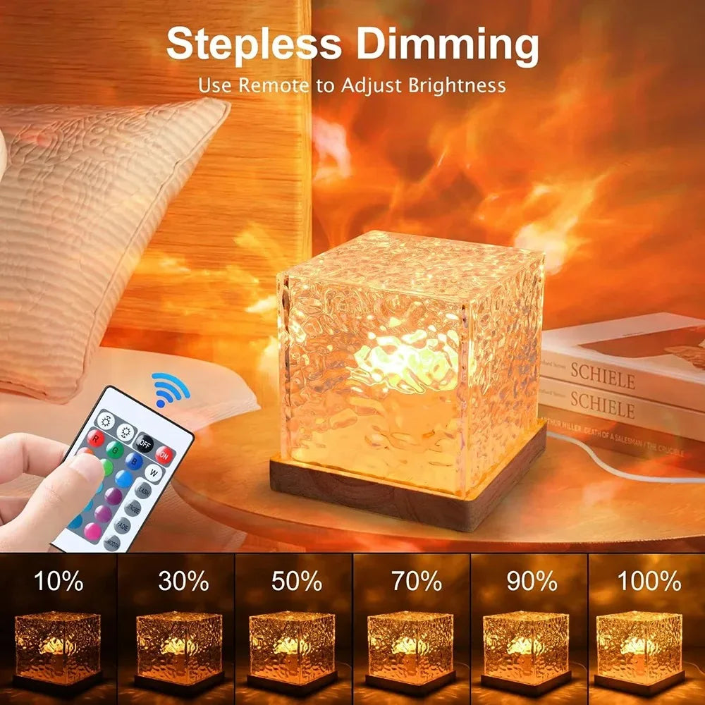 Rotating Water Ripple Night Light Projector