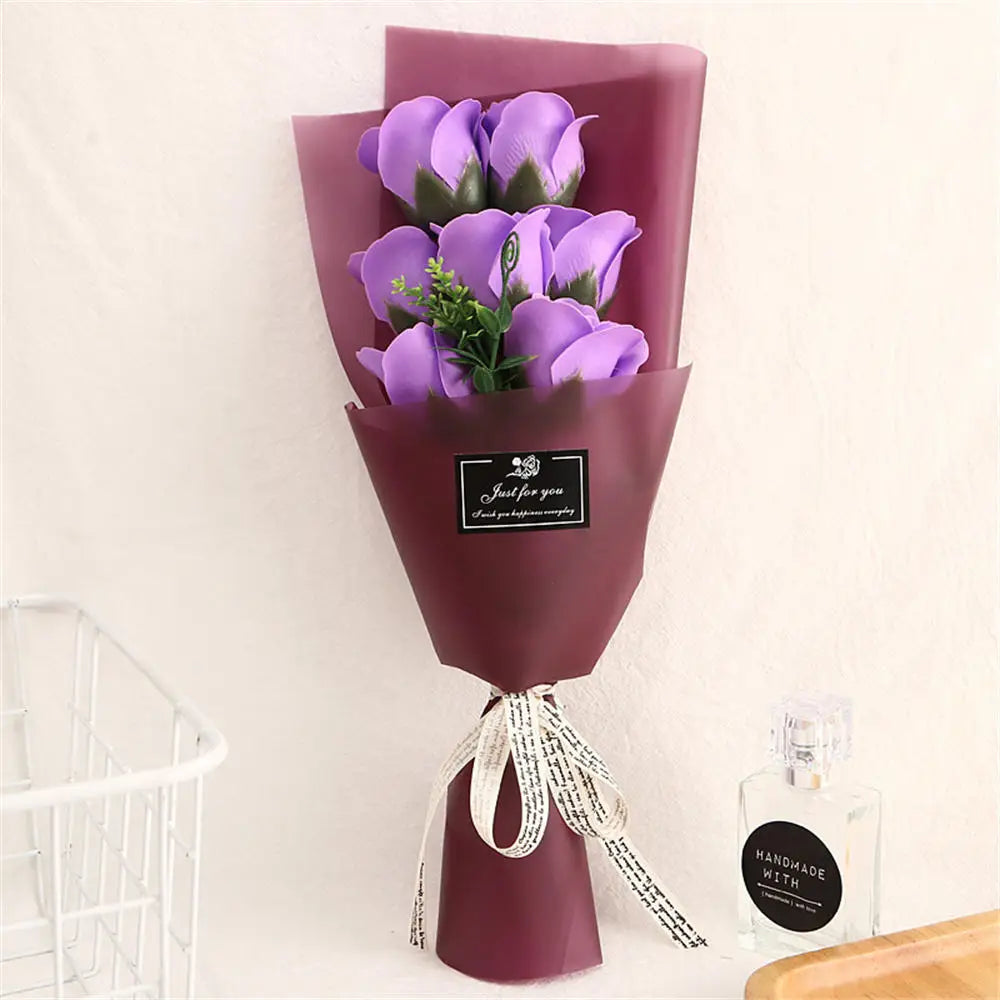 Soap Rose Flower Bouquet for Valentine's Day