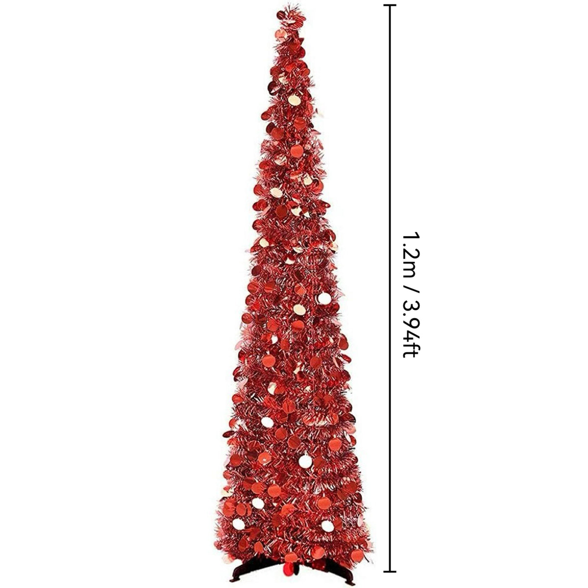 Foldable Spiral Tinsel Christmas Tree