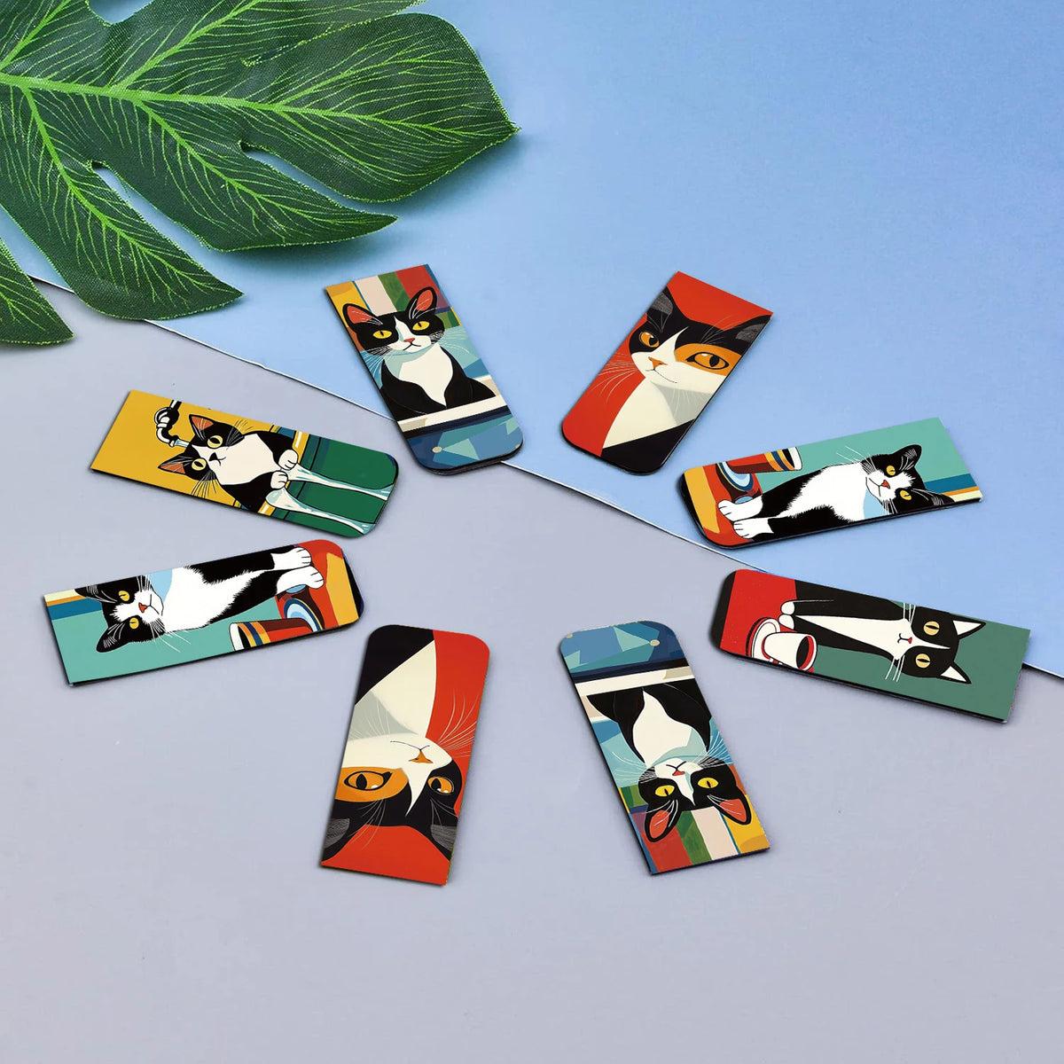 Cat Magnetic Bookmarks, Set of 5 - Material