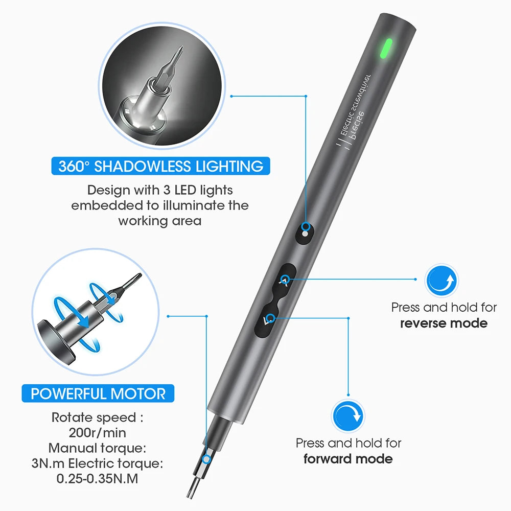 Cordless Electric Precision Screwdriver Set