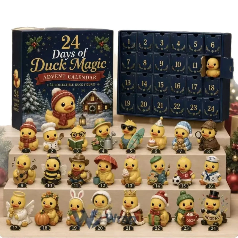 Duck Advent Calendar with 24 Acrylic Collectible Figures