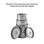 Titanium Camping Mug with Folding Handle - 220 ml to 750 ml - Other Base Metals