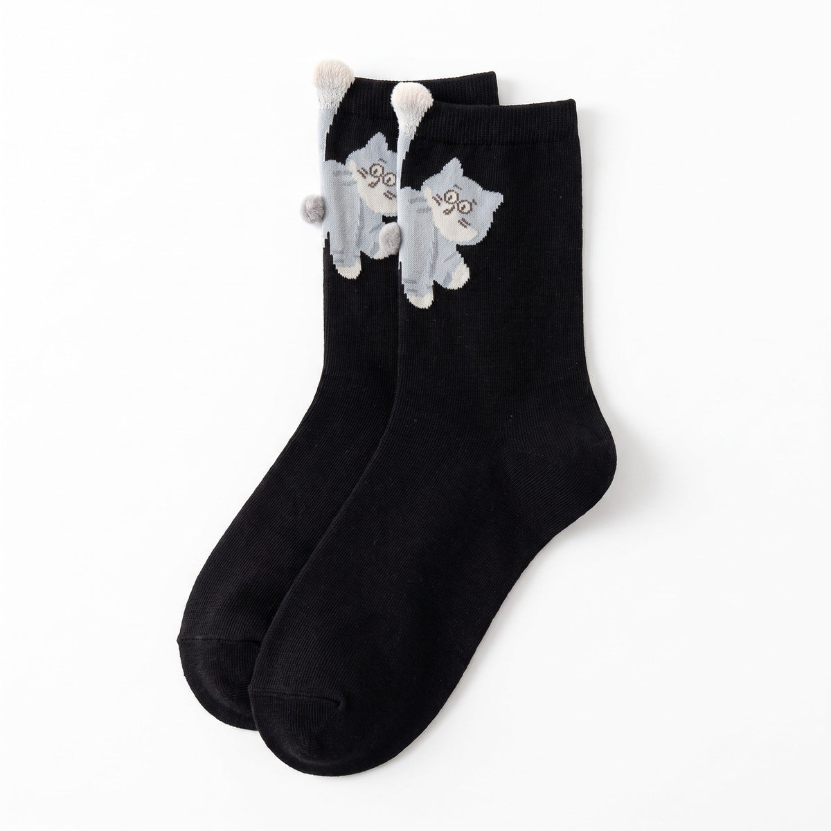 Cat Face Novelty Socks, 3 Pairs — beauty