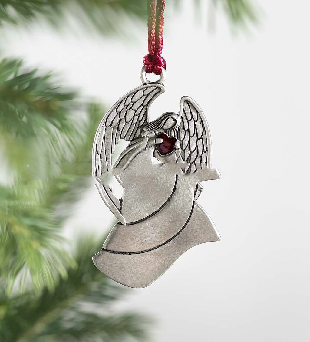 Tin Christmas Tree Ornament, 6cm Round