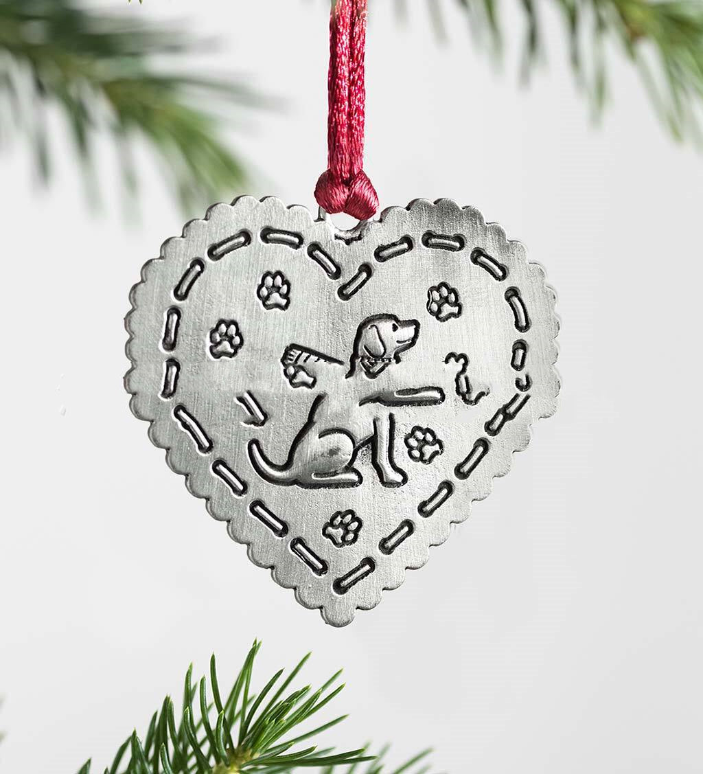 Tin Christmas Tree Ornament, 6cm Round