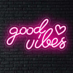 Pink Good Vibes LED Neon Sign