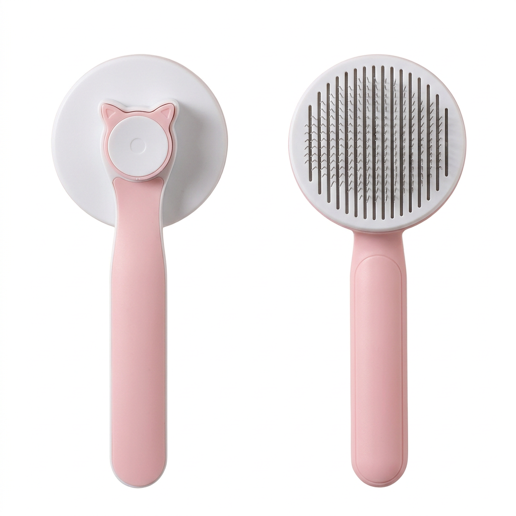 Self-Cleaning Slicker Brush, Retractable Bristles