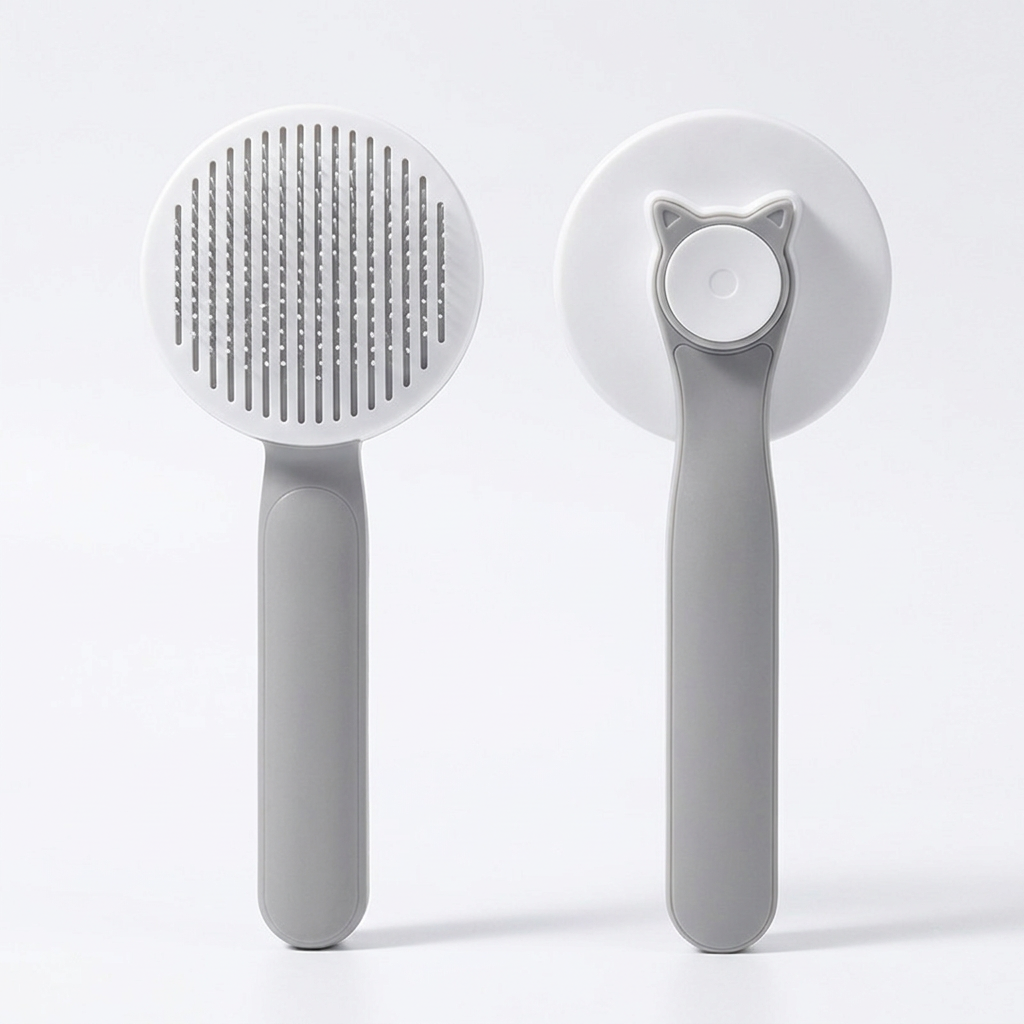 Self-Cleaning Slicker Brush, Retractable Bristles